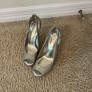 Guess shoes silver and gold glitter size 8.5